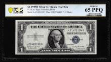 1935H $1 Silver Certificate STAR Note Fr.16198* PCGS Gem Uncirculated 65PPQ