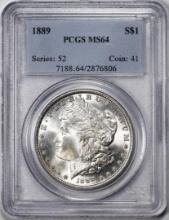 1889 $1 Morgan Silver Dollar Coin PCGS MS64