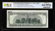 1996 $100 Federal Reserve Note Partial Matte Offset Error PCGS Choice Unc 64PPQ