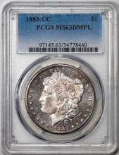 1883-CC $1 Morgan Silver Dollar Coin PCGS MS63DMPL