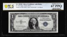 1935G with Motto $1 Silver Certificate Note Fr.1617 PCGS Superb Gem Unc 67PPQ