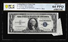 1935E $1 Silver Certificate Note Cutting Error w/Tab Fr.1614 PCGS Choice Unc 64PPQ