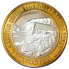 .999 Silver Railroad Pass Casino Henderson, Nevada $10 Limited Edition Gaming Token