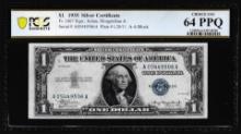 1935 $1 Silver Certificate Note Fr.1607 PCGS Choice Uncirculated 64PPQ