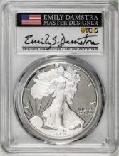 2021-S Type 2 $1 American Silver Eagle Coin PCGS PR70DCAM Emily Damstra Signature FS