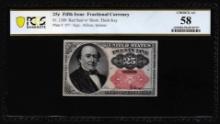 1874 Fifth Issue Twenty-Five Cents Fractional Currency Note Fr.1309 PCGS Choice AU58