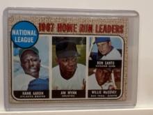1968 Topps Home Run leaders Aaron, Wynn, McCovey