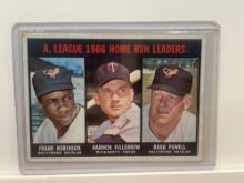 1967 Topps Home Run leaders Robinson. Killebrew, and Powell