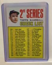 1967 Topps Second series baseball check list