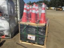 (250) Unused 29in PE Reflective Traffic Cones