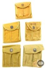 5x USMC 1911/M1 Carbine Twin Magazine Pouches - One Likely Present at Iwo Jima