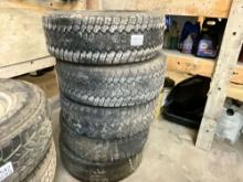 LOT OF 5 TIRES ONE HAS RIM, SIZE 275/70R18