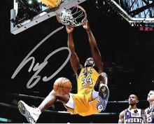 Shaquille O'Neal Los Angeles Lakers Warriors Autographed 8x10 Photo GA coa