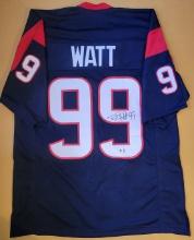 J.J. Watt Houston Texans Autographed Custom Football Jersey GA coa