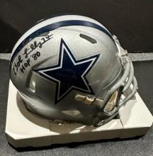 Bob Lilly Dallas Cowboys Autographed Riddell Mini Helmet JSA W coa