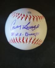 Carney Lansford Oakland A's Autographed & Inscribed Rawlings Baseball JSA W coa