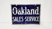 Original Oakland Sales & Service Porcelain Sign