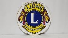 Original LIONS Club Porcelain Sign