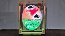 Original Wolfs Head Tin Neon Sign