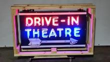Original Drive IN Porcelain Animated Neon Sign