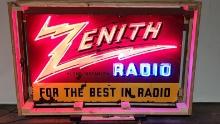 Original Zenith Radio Porcelain Sign