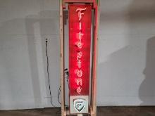 Original Firestone Tin Neon Sign