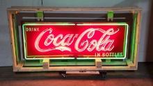 Original Coca-Cola Porcelain Neon Sign