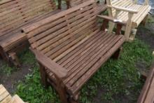 Amish Made 50" Stained Glider Bench