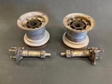 CESSNA 6 INCH MAIN WHEELS & STEEL AXLES