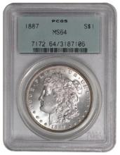 1887 $1 Morgan Silver Dollar PCGS MS64