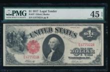 1917 $1 Legal Tender Note PMG 45EPQ