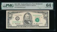 1993 $50 Richmond FRN PMG 64EPQ