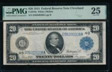 1914 $20 Cleveland FRN PMG 25