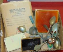 Variety: Ration Papers, Spoons and Cosmetic Cases.