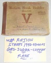 WWII War Ration Books: Gas, Sugar, Coffee: 1942,