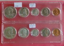 1963, 1963-D U.S. UNC Coin Sets.