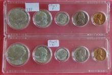 1964, 1964-D U.S. UNC Coin Sets.