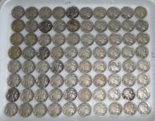 80 Buffalo Nickels (all with readable dates).