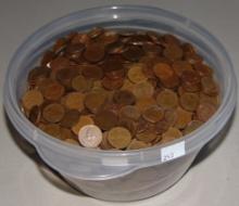 Approx. 2000 95-98% Copper Canadian Cents: