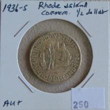 1936-S Rhode Island Silver Commemorative Half