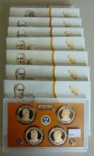 8 Presidential $1 Proof Sets: (2)2013, (2)2014,
