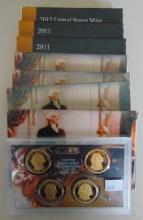 8 Presidential $1 Proof Sets: 2007, 08, 09, 10, 11