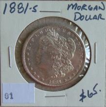 1881-S Morgan Dollar AU.