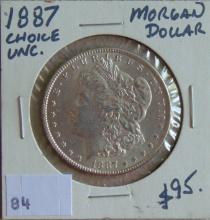 1887 Morgan Dollar UNC.
