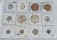 12 World Coins: (7 Silver), Russia, India, Norway