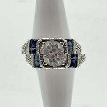 7.1g Sterling Silver Multi Gemstone Ring Size 7
