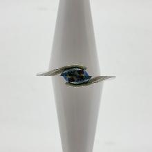 4.7g Sterling Silver Blue Green Gemstone Ring Size