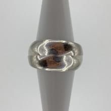 5.2g Sterling Silver Indent Ring Size 6.5