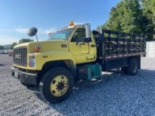 2001 GMC C6500 Diesel Flatbed Stake Body Truck