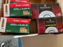 Assortment of 9mm Luger Ammo